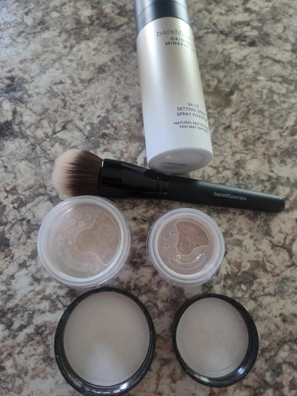 bareMinerals Foundation, Conclearer, Setting Spray & Brush